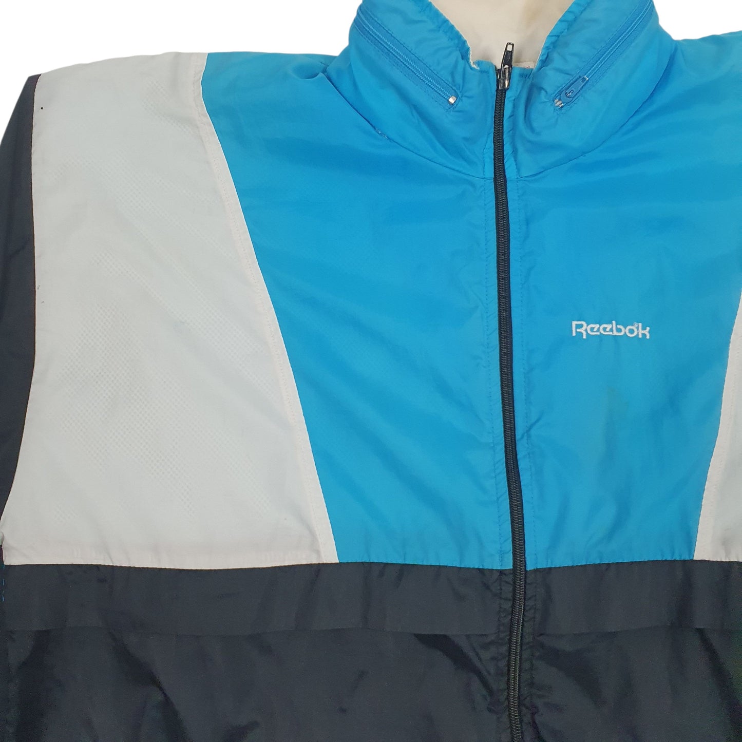 Mens Black Reebok Vintage 90s Hoodie Coat