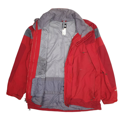 Mens Red The North Face Hyvent  Coat