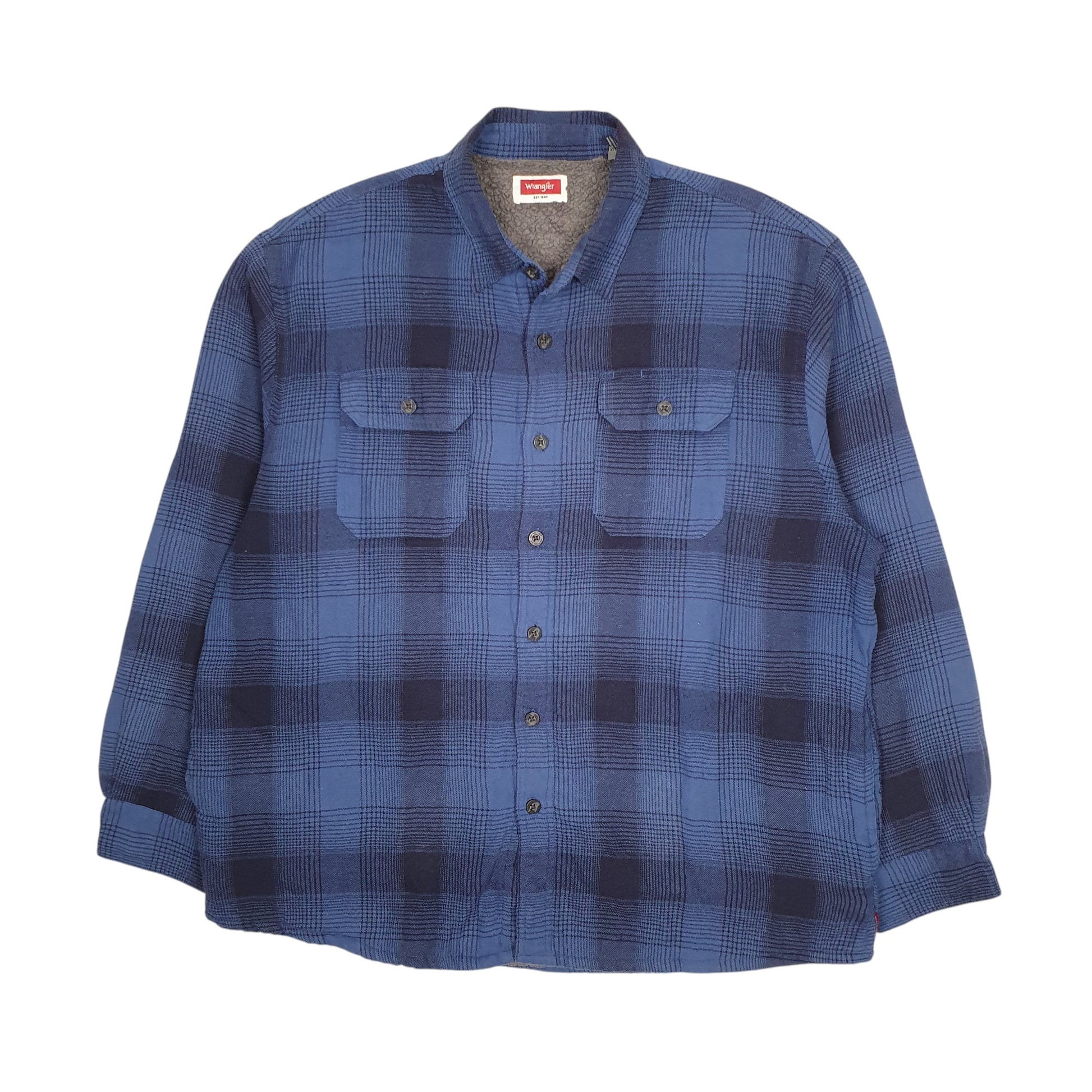 Mens Navy Wrangler Sherpa Lined  Coat