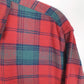 Mens Red L.L.Bean Vintage 90s Made in USA Thick Flannel Plaid  Shirt
