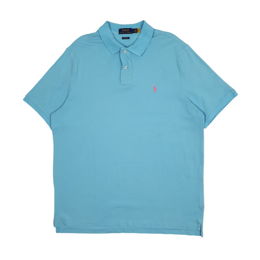 Mens Blue Polo Ralph Lauren Classic Fit Short Sleeve Polo Shirt