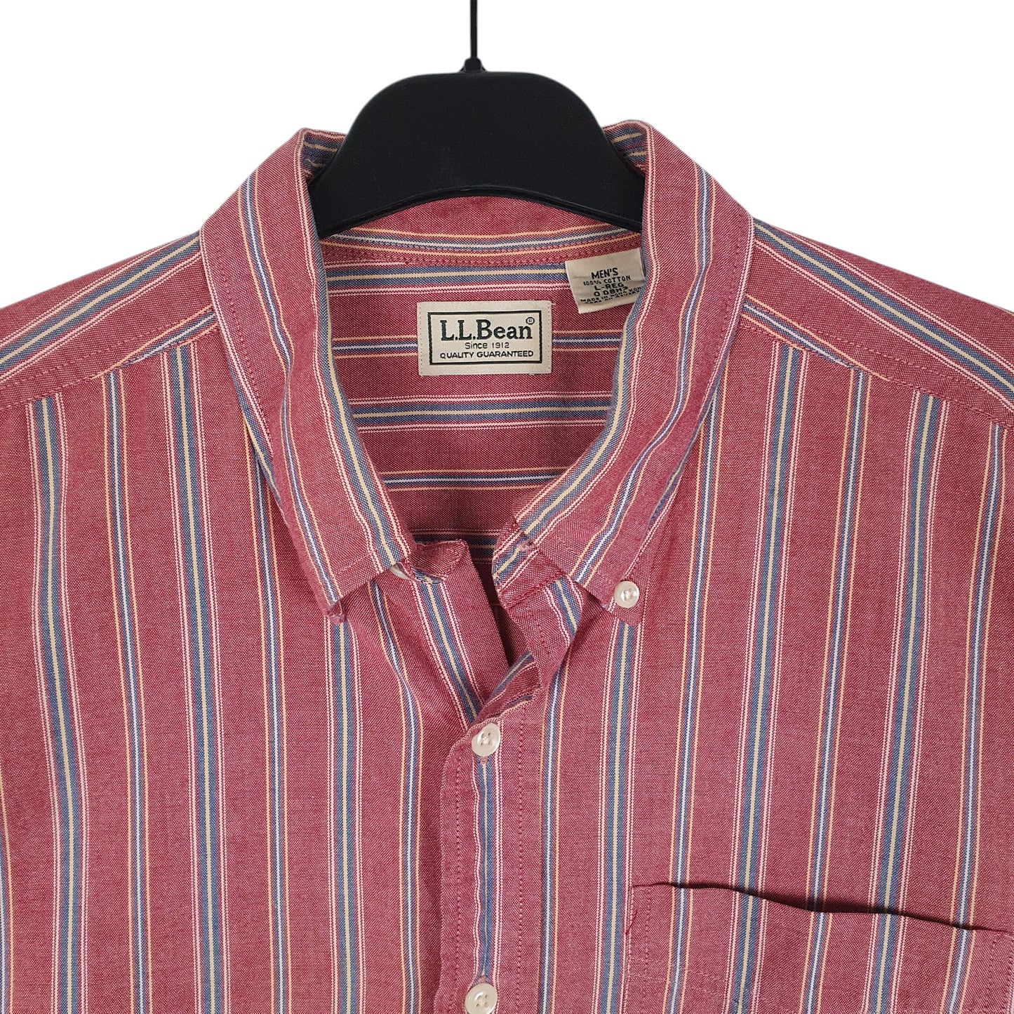 Mens Burgundy L.L.Bean Vintage 90s  Shirt