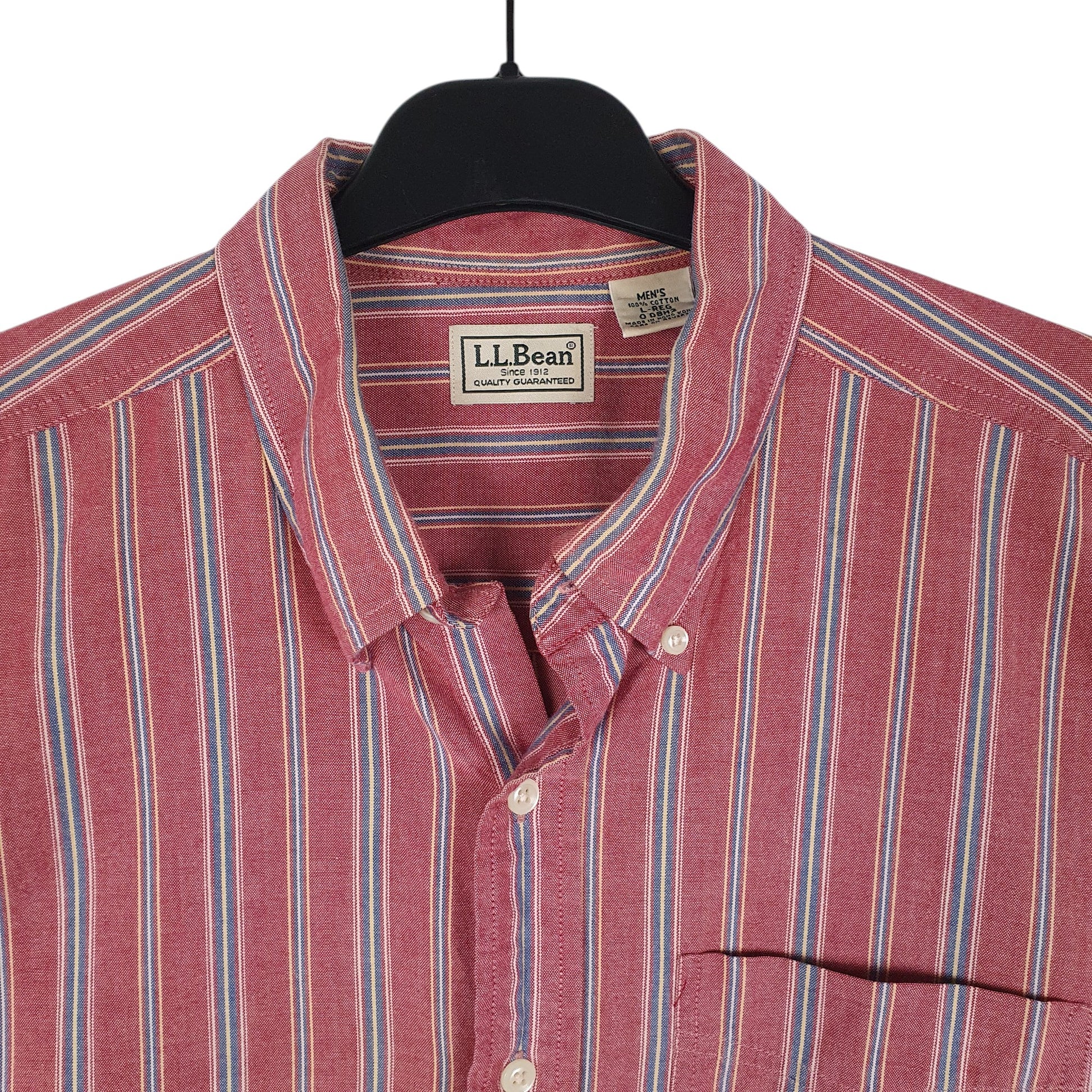 Mens Burgundy L.L.Bean Vintage 90s  Shirt