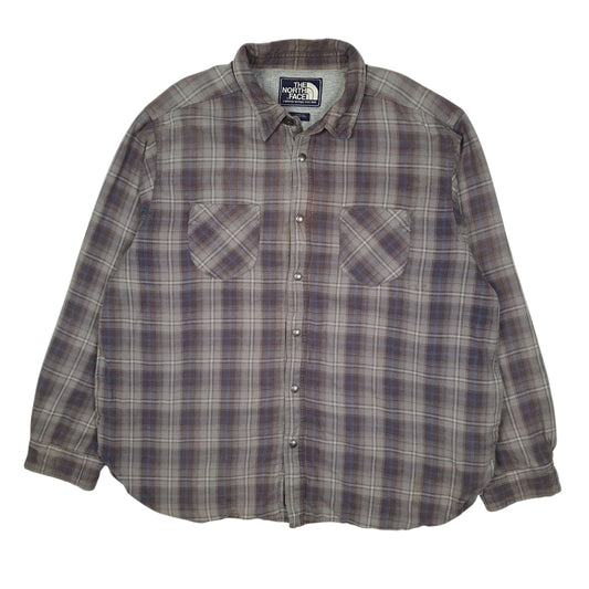 Mens Grey The North Face Plaid Insulated Full Zip Coat