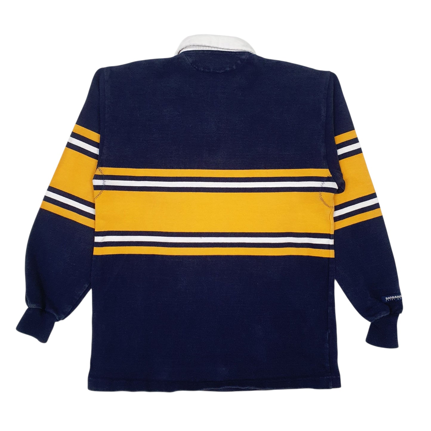 Mens Navy Barbarian Rugby Crewneck Polo Shirt