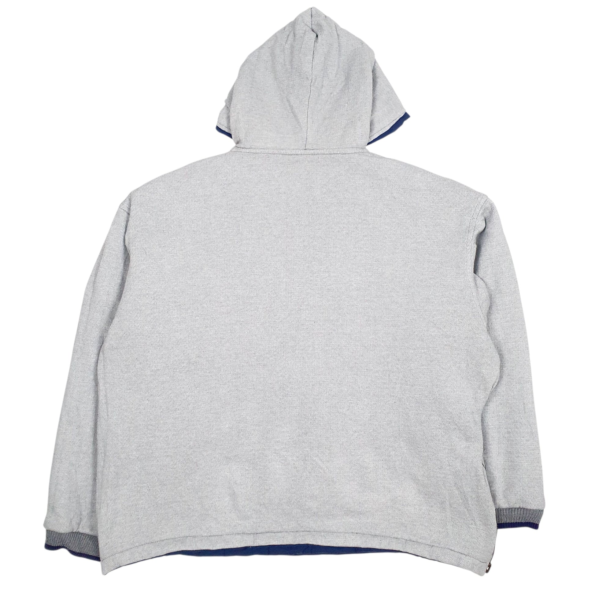 Mens Blue Adidas Vintage 90s Reversible Hoodie Coat