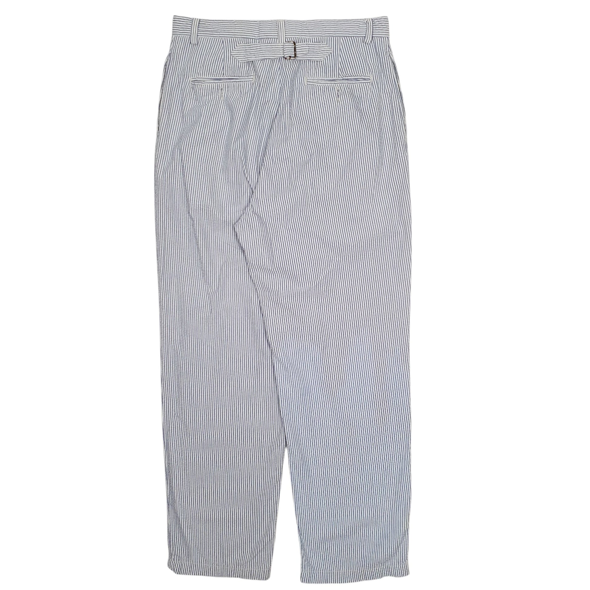 Mens Blue Polo Ralph Lauren Vintage 80s Made In USA Striped  Trousers