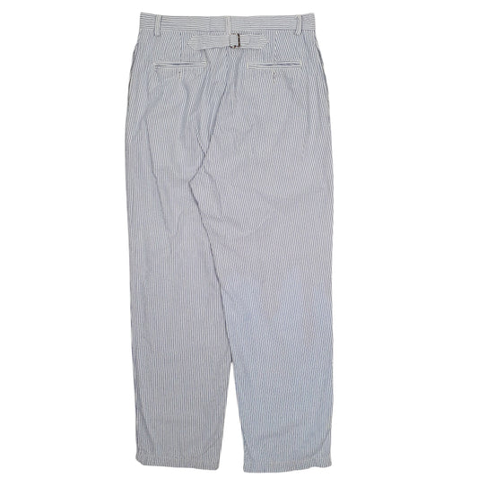 Mens Blue Polo Ralph Lauren Vintage 80s Made In USA Striped  Trousers