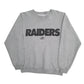 Mens Grey Reebok Vintage 90s Oakland Raiders NFL Crewneck Jumper