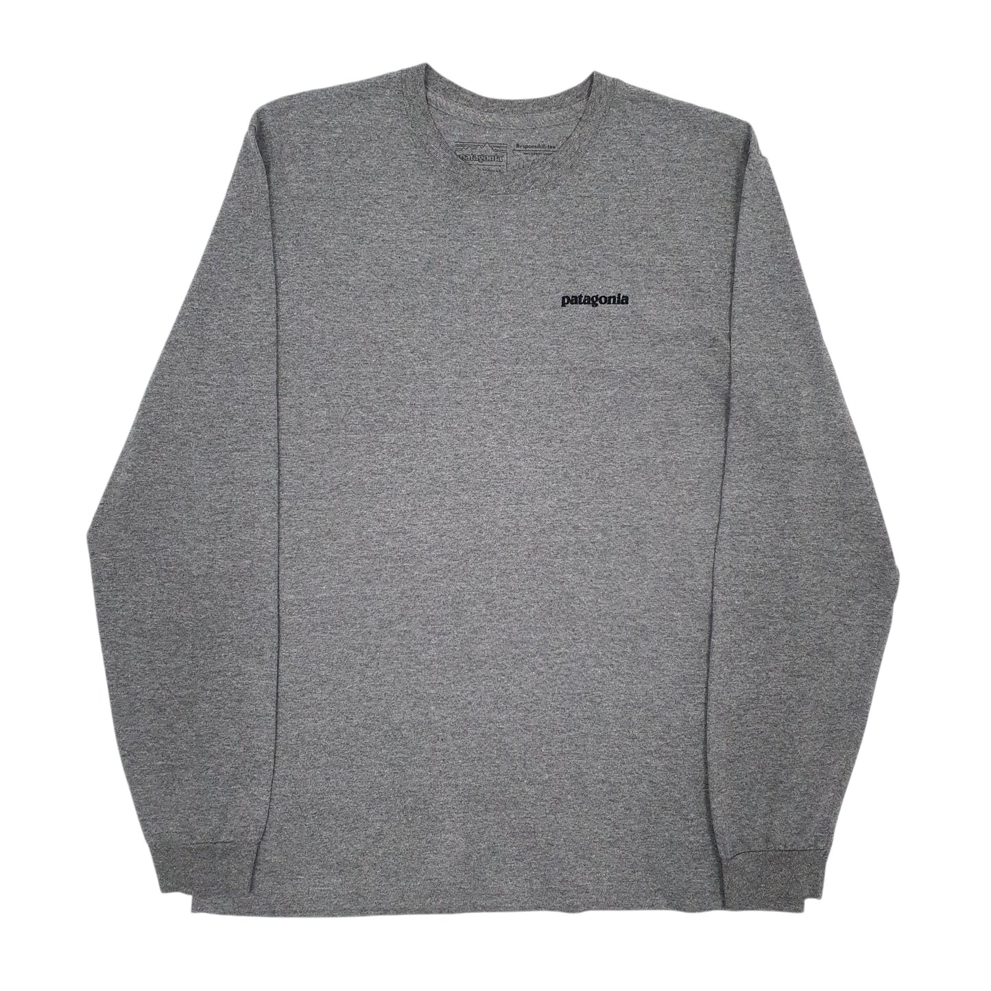 Mens Grey Patagonia  Long Sleeve T Shirt