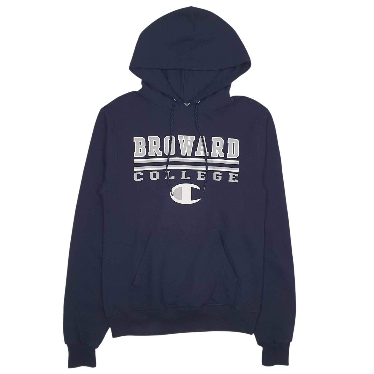 Mens Navy Champion Broward College Hoodie Jumper