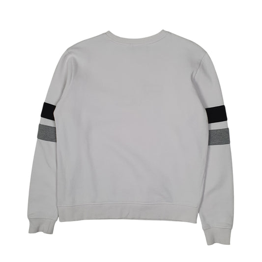 Womens White Fila  Crewneck Jumper