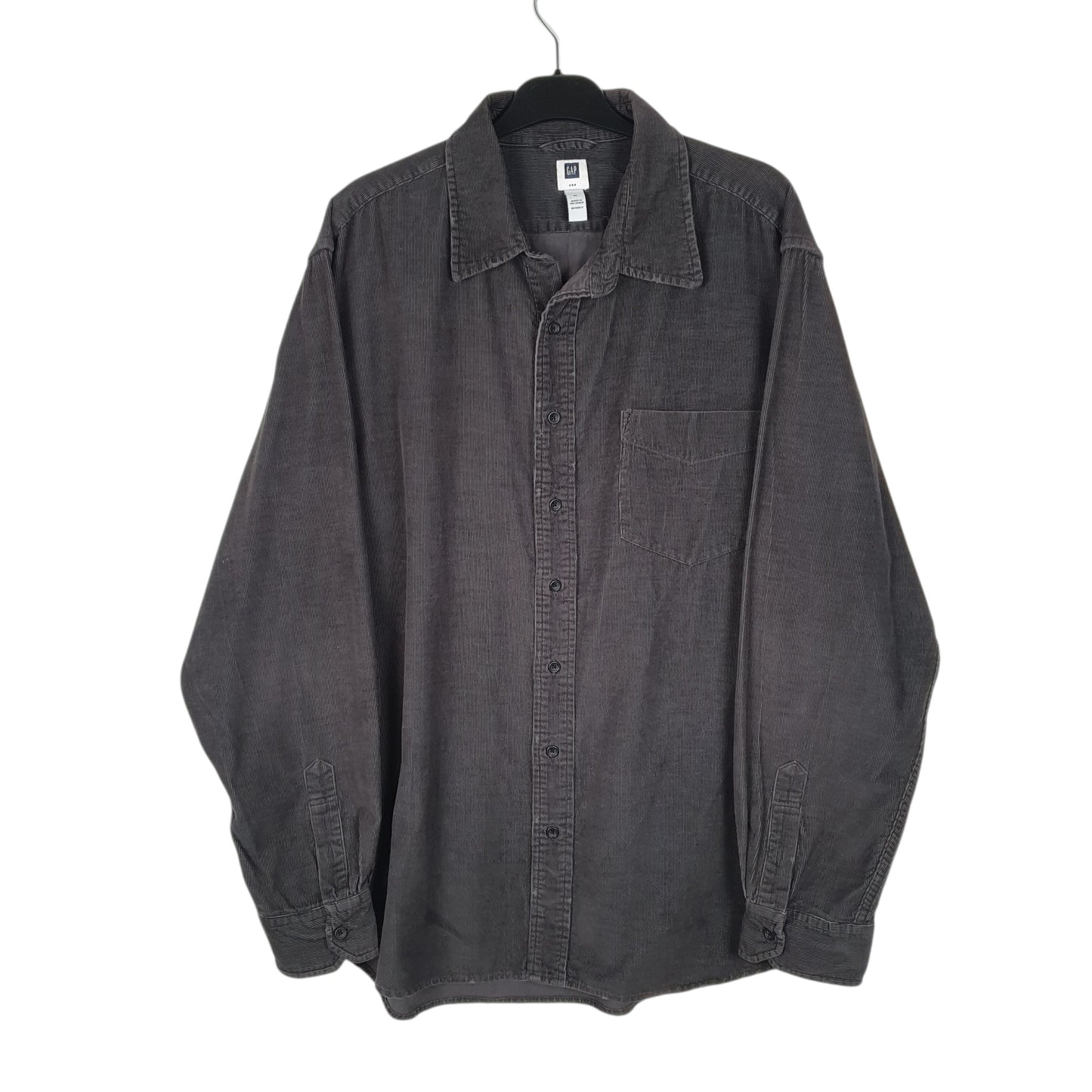 Mens Grey GAP Corduroy Long Sleeve Shirt