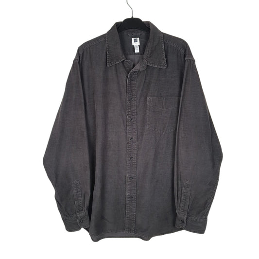 Mens Grey GAP Corduroy Long Sleeve Shirt