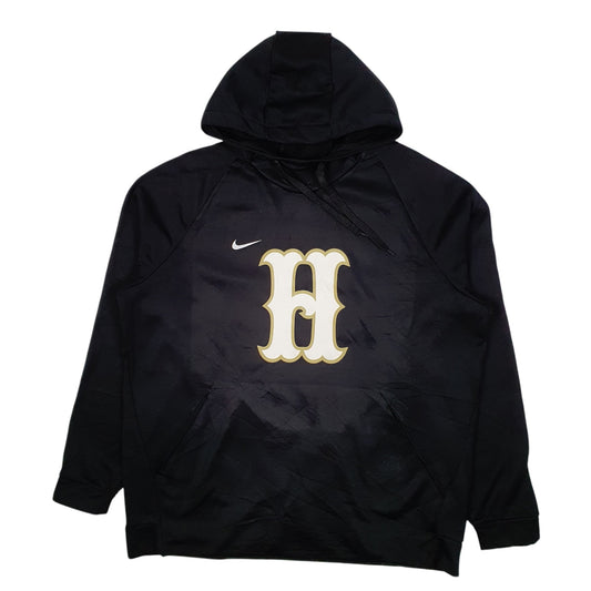 Mens Black Nike Hood Athletics Dri Fit Hoodie Jumper