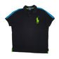 Mens Black Polo Ralph Lauren Custom Fit Short Sleeve Polo Shirt