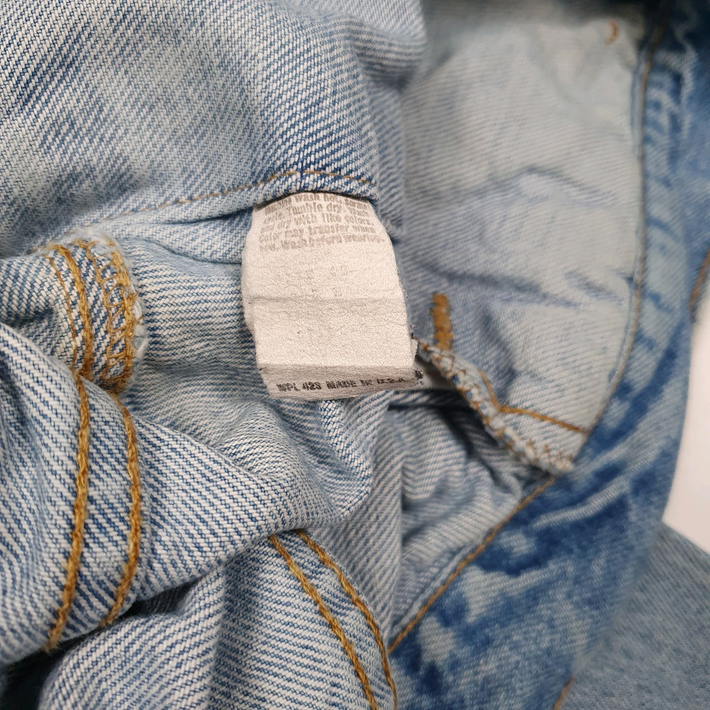 Mens Blue Levis Vintage 1980s Type 3 Trucker  Coat