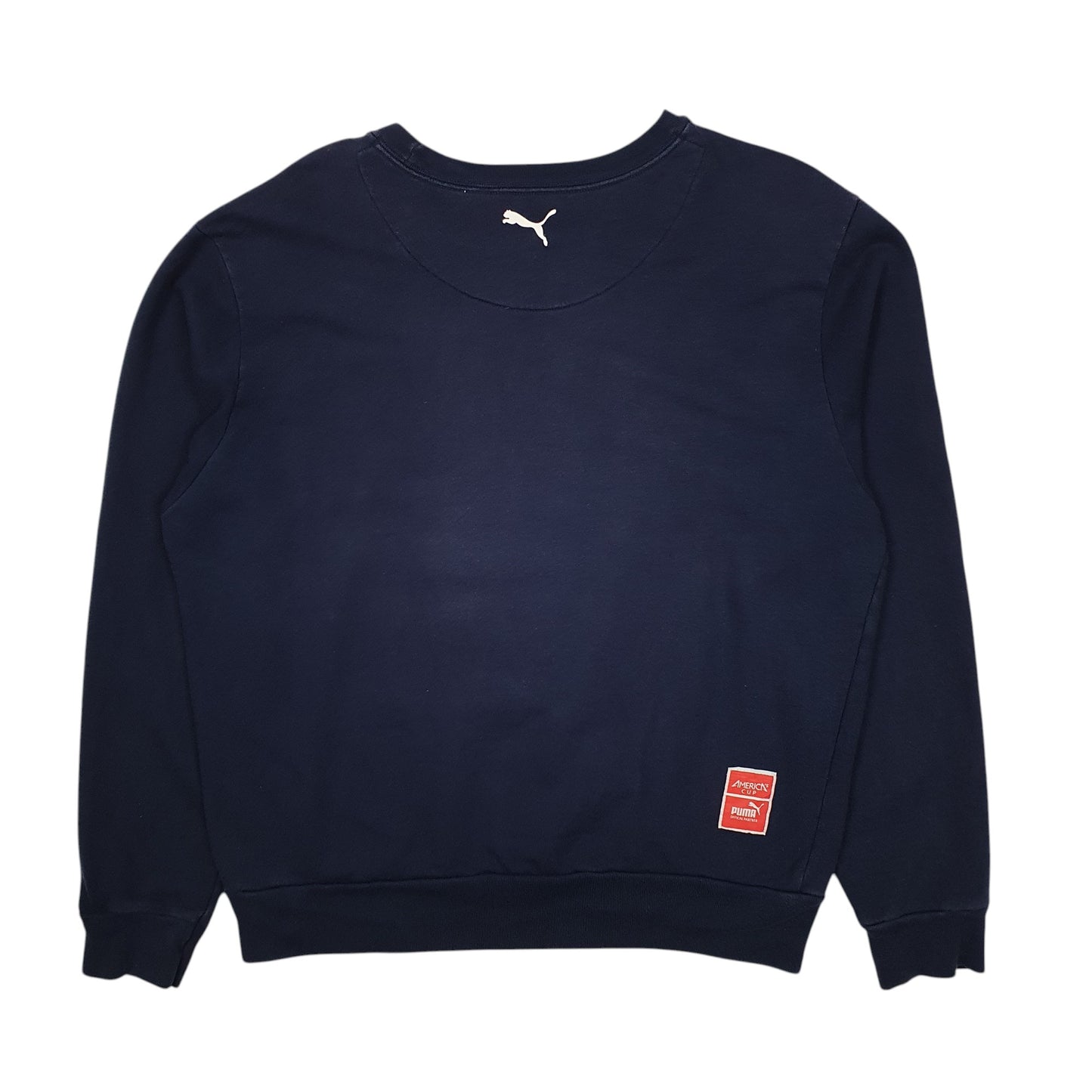 Mens Navy Puma 2013 Americas Cup Sailing Crewneck Jumper