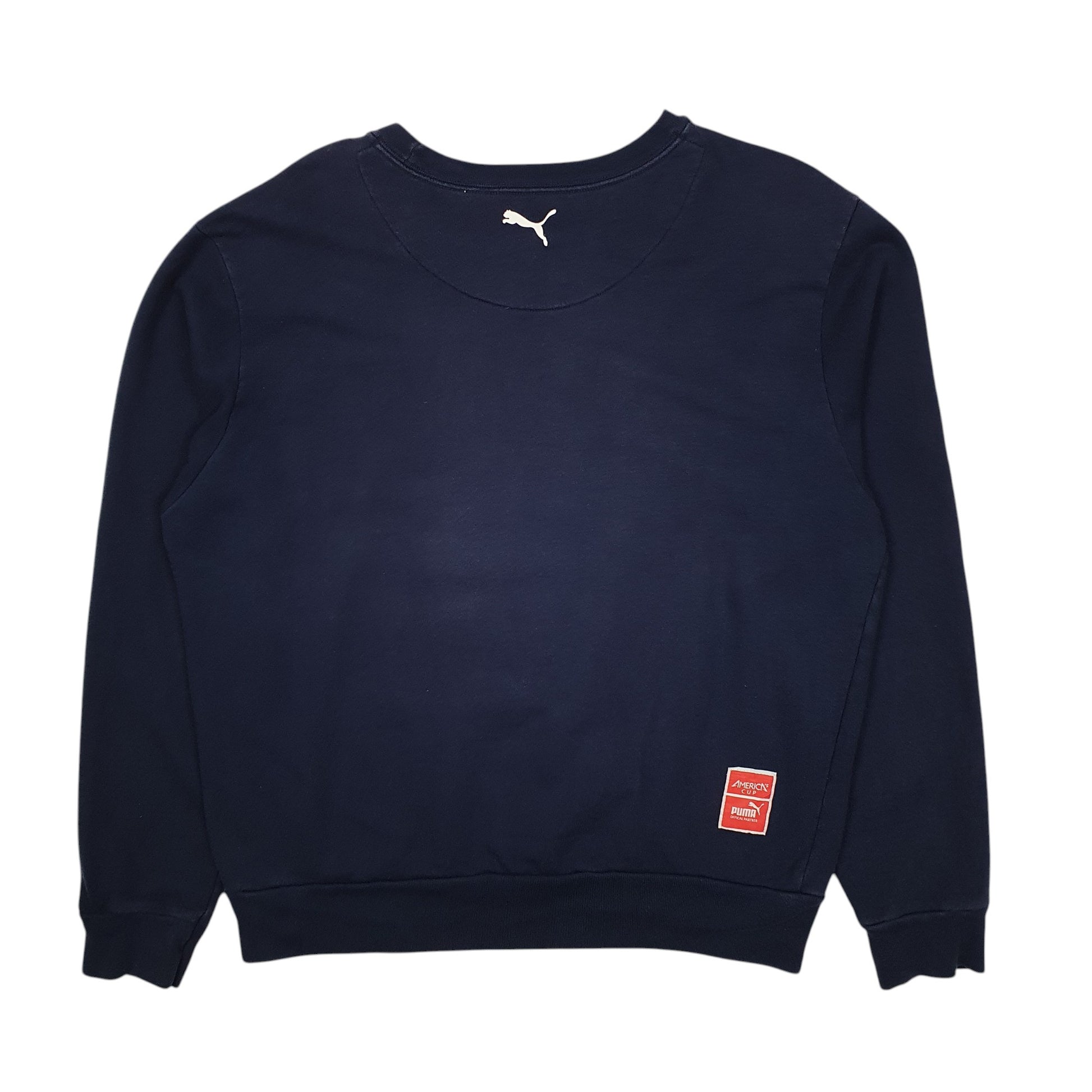 Mens Navy Puma 2013 Americas Cup Sailing Crewneck Jumper