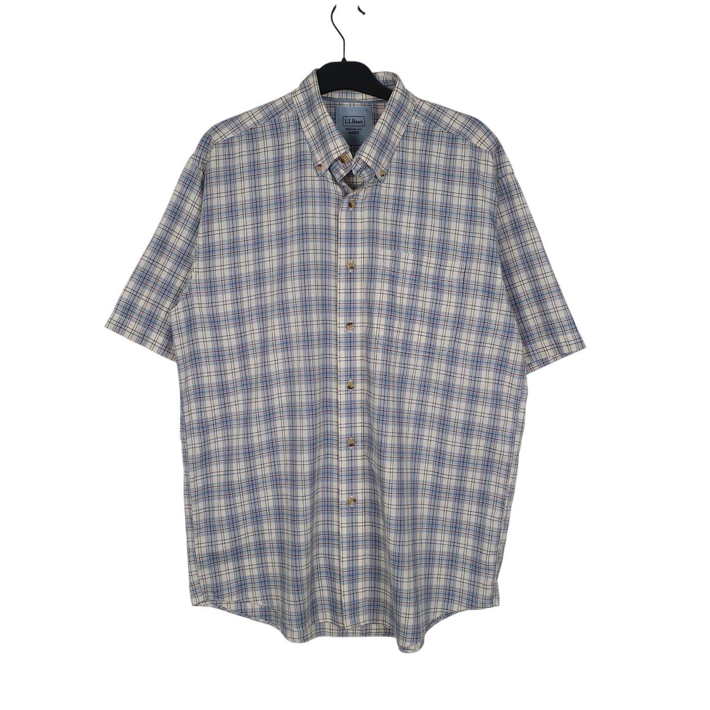 Mens Blue L.L.Bean  Short Sleeve Shirt