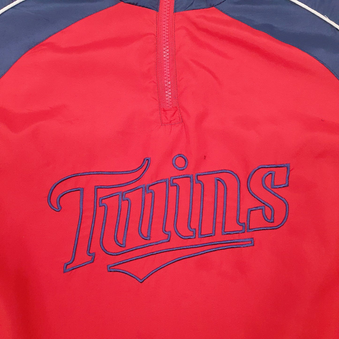 Mens Navy MLB Vintage Minnesota Twins Full Zip Coat