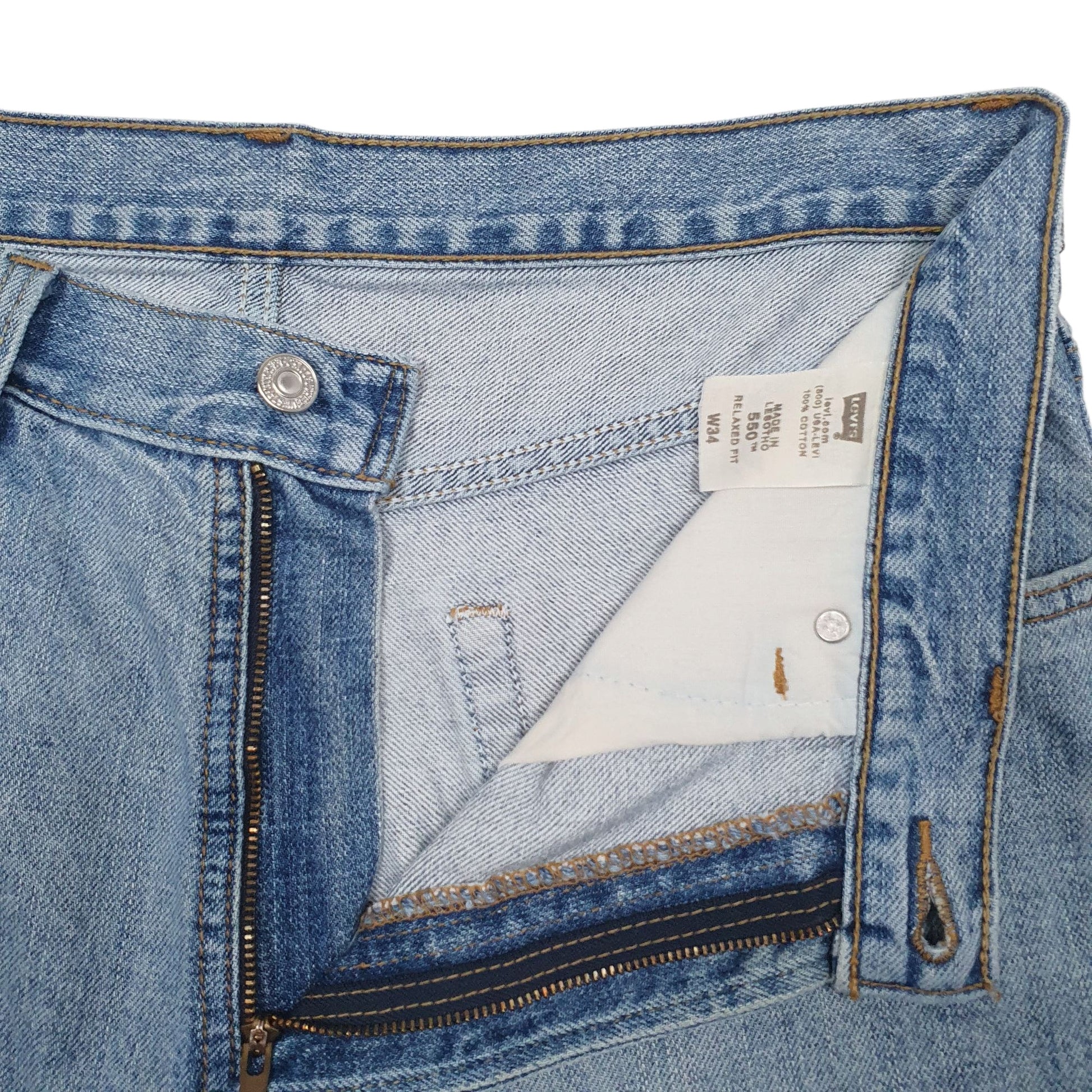 Mens Blue Levis 550 Hoodie Shorts