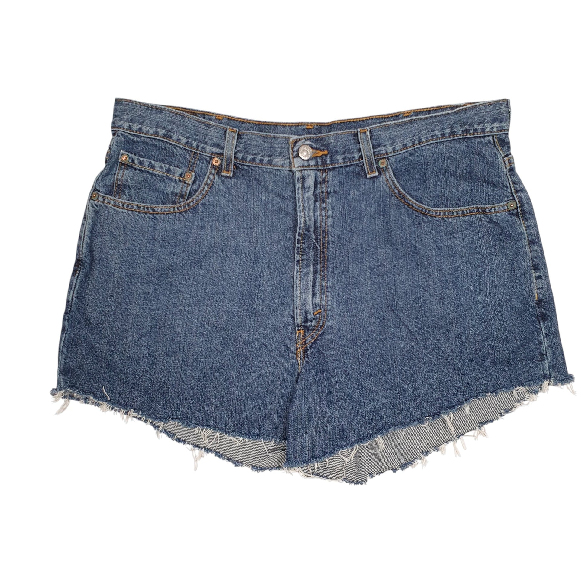 Womens Blue Levis 550 Vintage 00s Denim Shorts