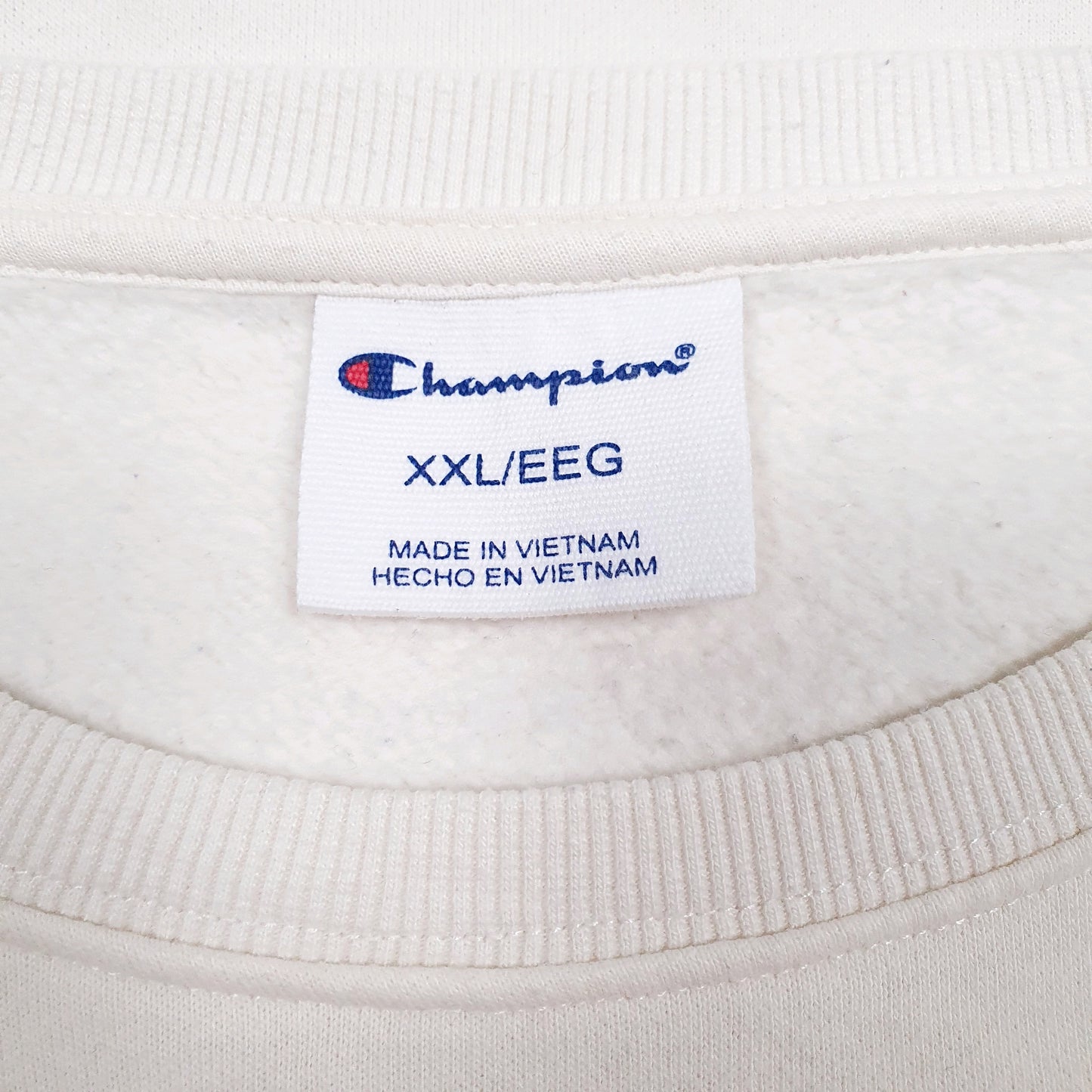 Mens Cream Champion  Crewneck Jumper