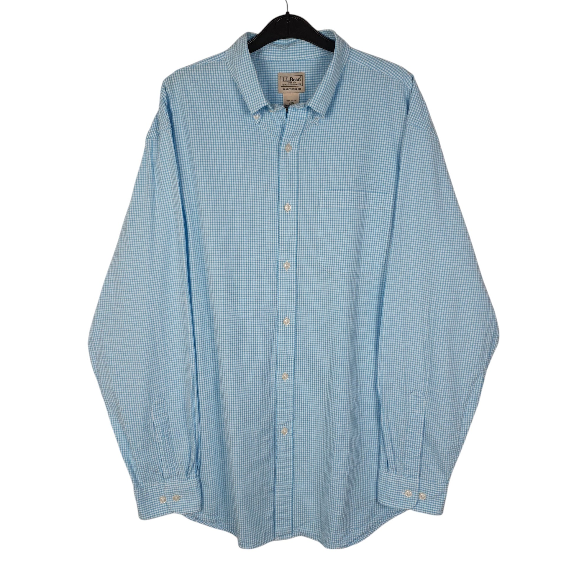 Mens Blue L.L.Bean  Long Sleeve Shirt