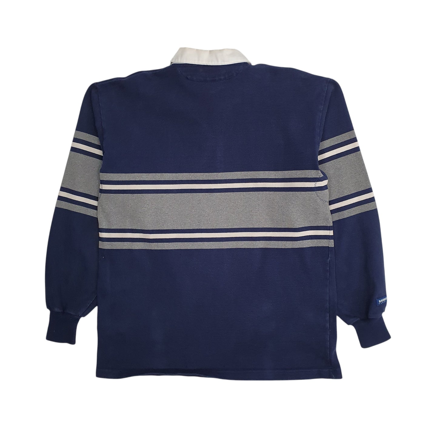 Mens Navy Barbarian Rugby Hoodie Polo Shirt