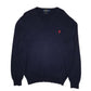 Mens Navy Polo Ralph Lauren Lightweight V Neck Jumper