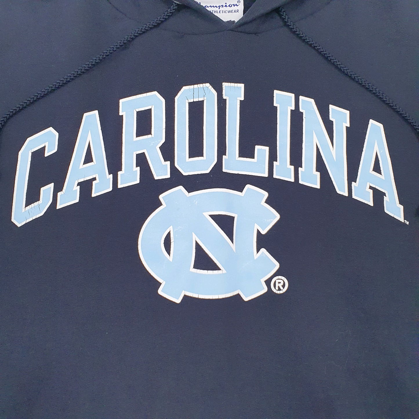 Mens Navy Champion Carolina Hoodie Jumper