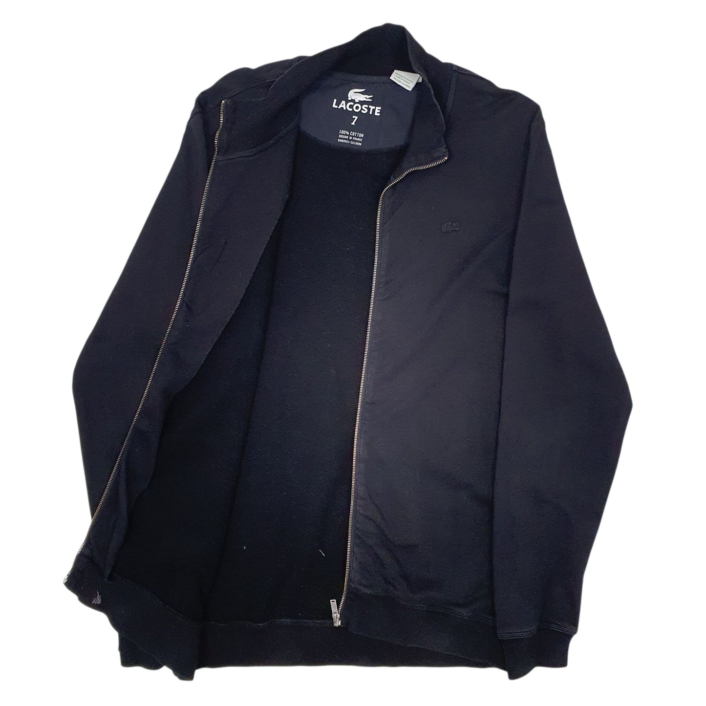 Mens Black Lacoste  Full Zip Jumper