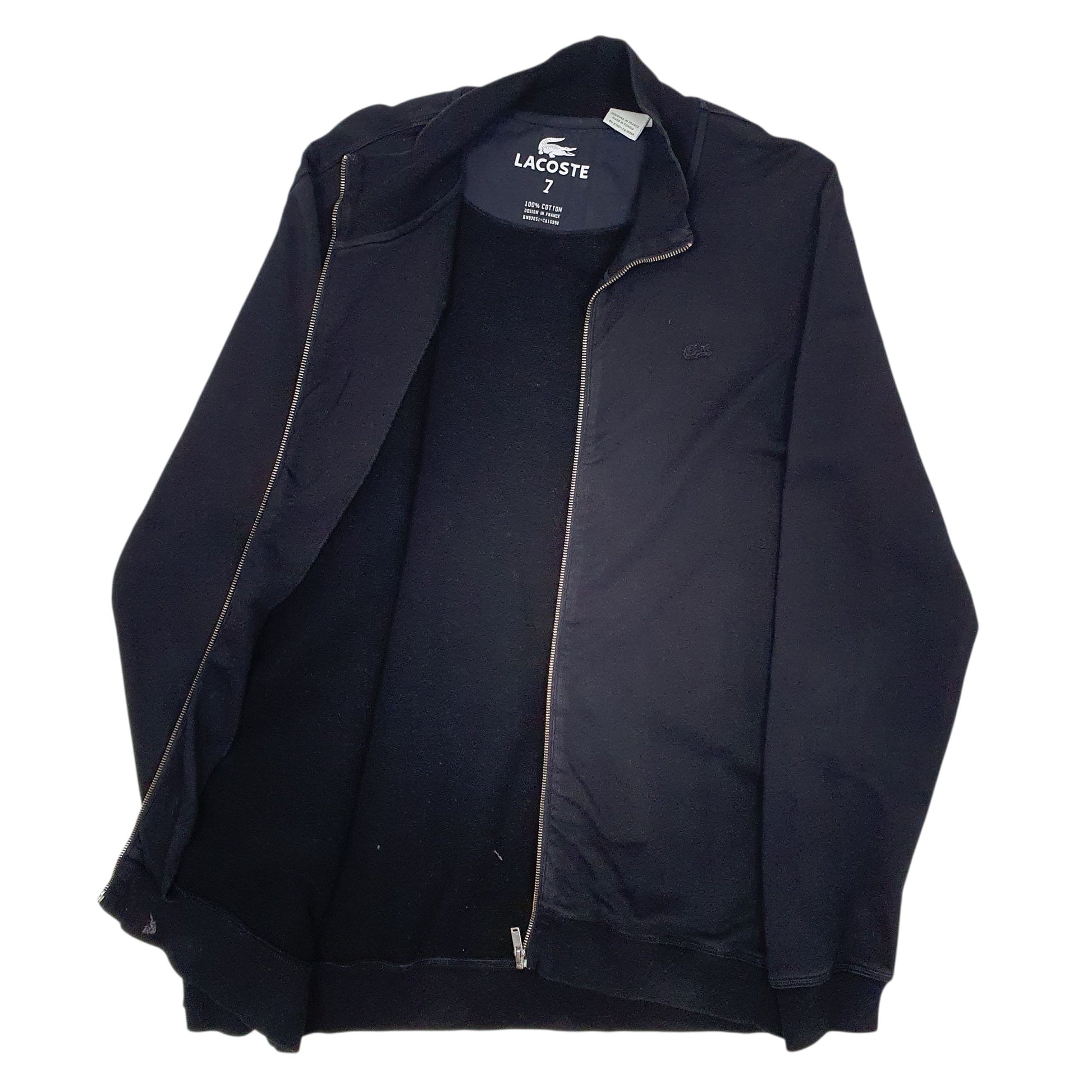 Mens Black Lacoste  Full Zip Jumper