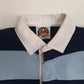 Mens Blue Barbarian Rugby Hoodie Polo Shirt