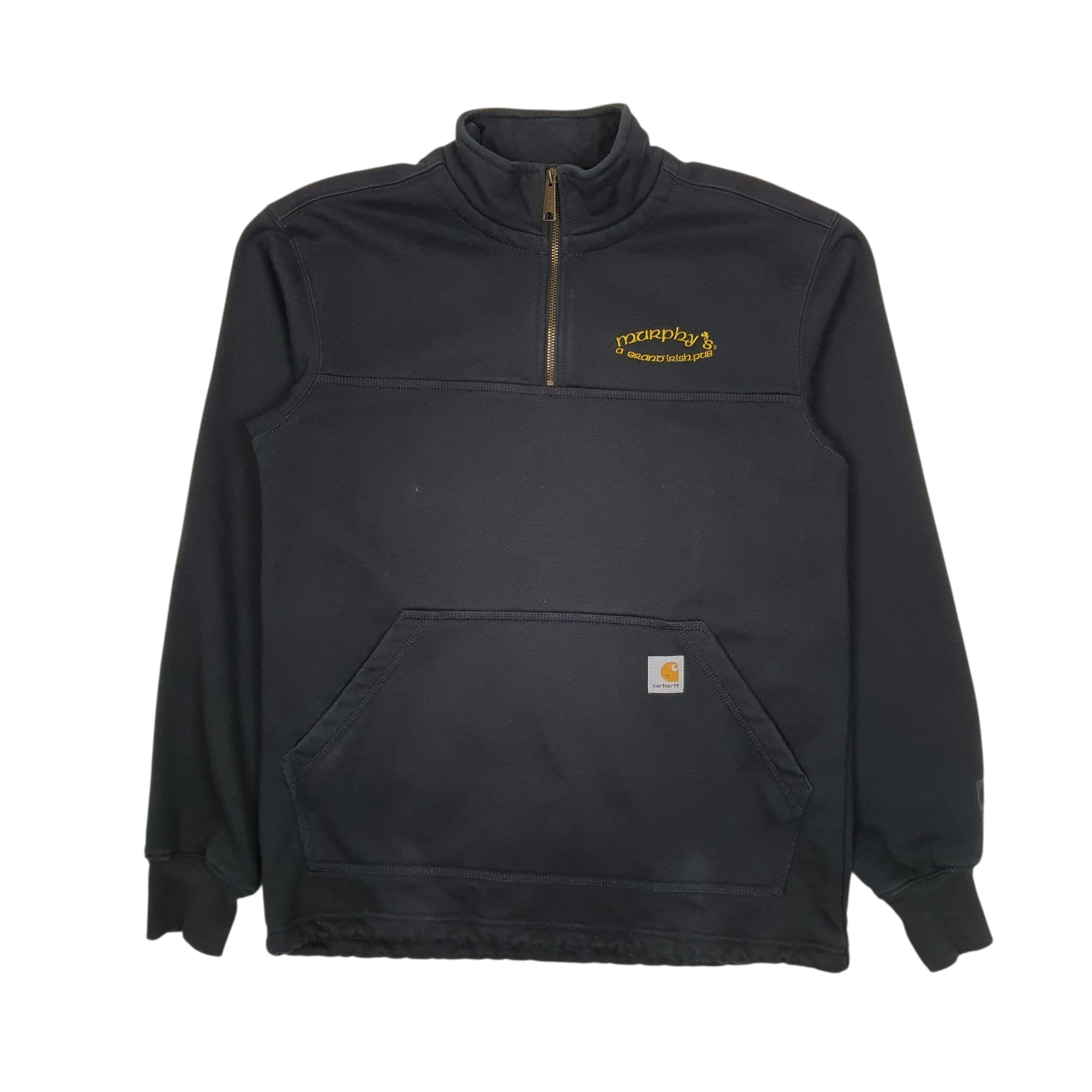 Mens Black Carhartt Murphys Irish Pub Quarter Zip Jumper