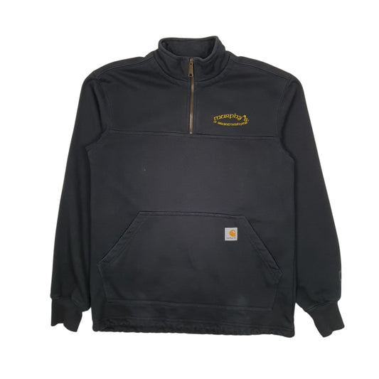 Mens Black Carhartt Murphys Irish Pub Quarter Zip Jumper