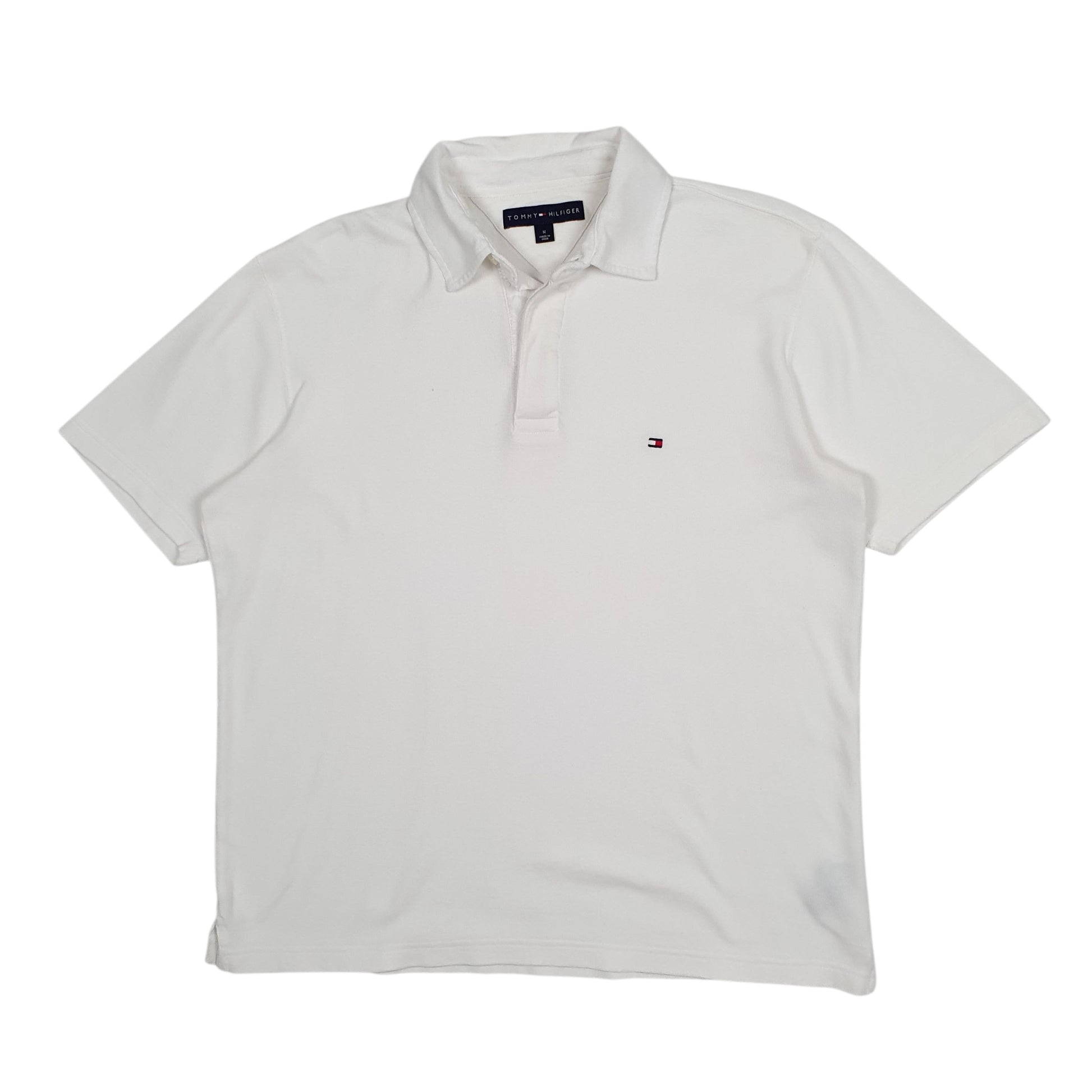 Mens White Tommy Hilfiger  Short Sleeve Polo Shirt