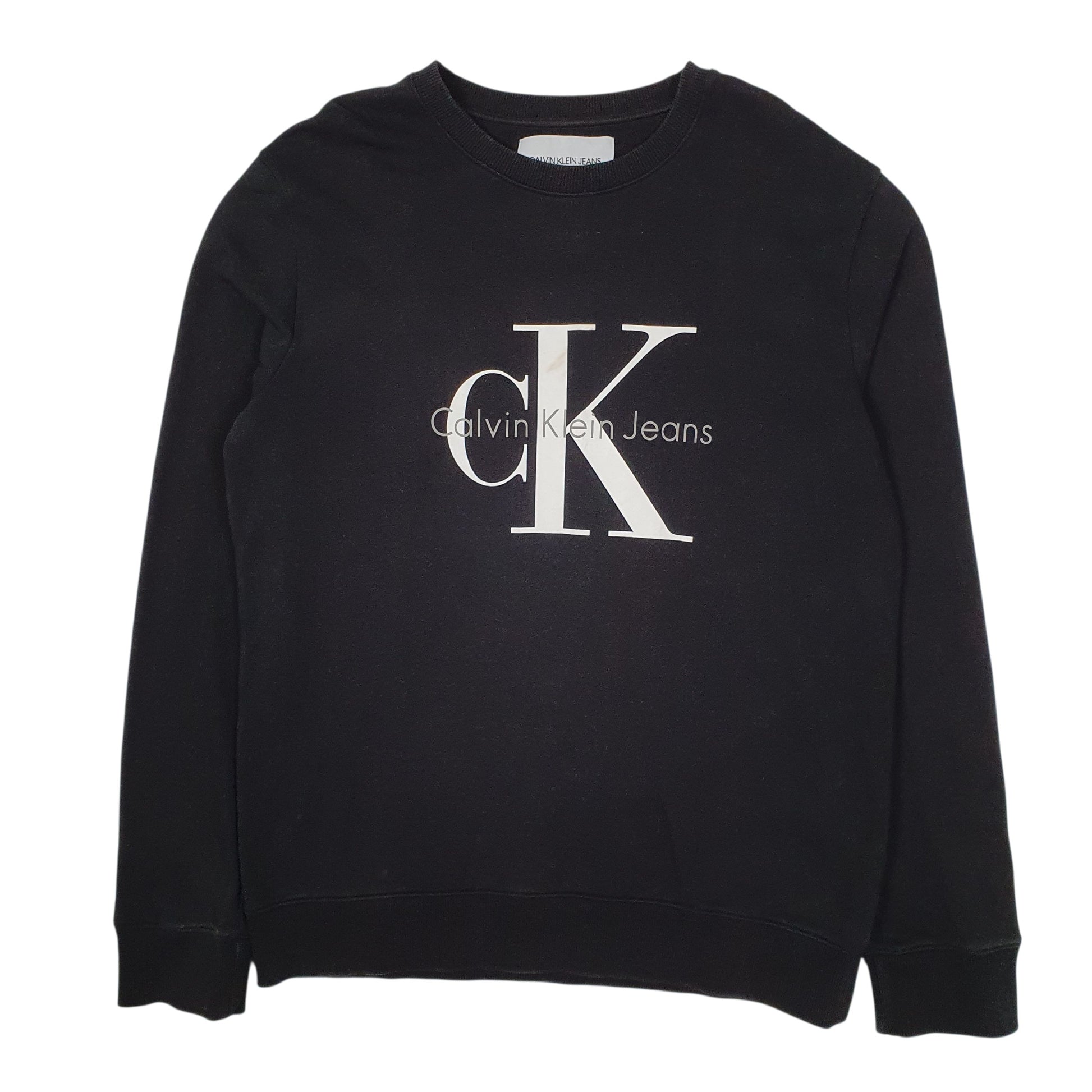 Mens Black Calvin Klein  Crewneck Jumper