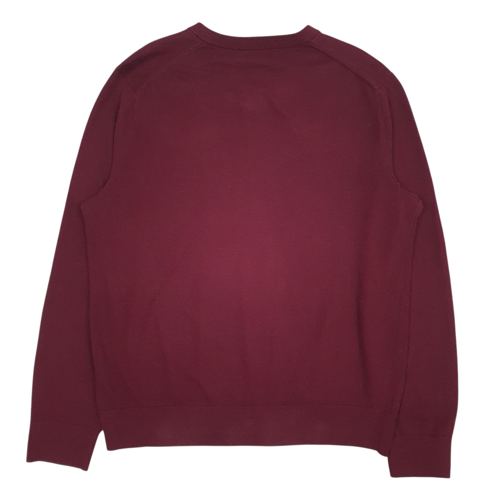 Mens Burgundy Nautica  V Neck Jumper