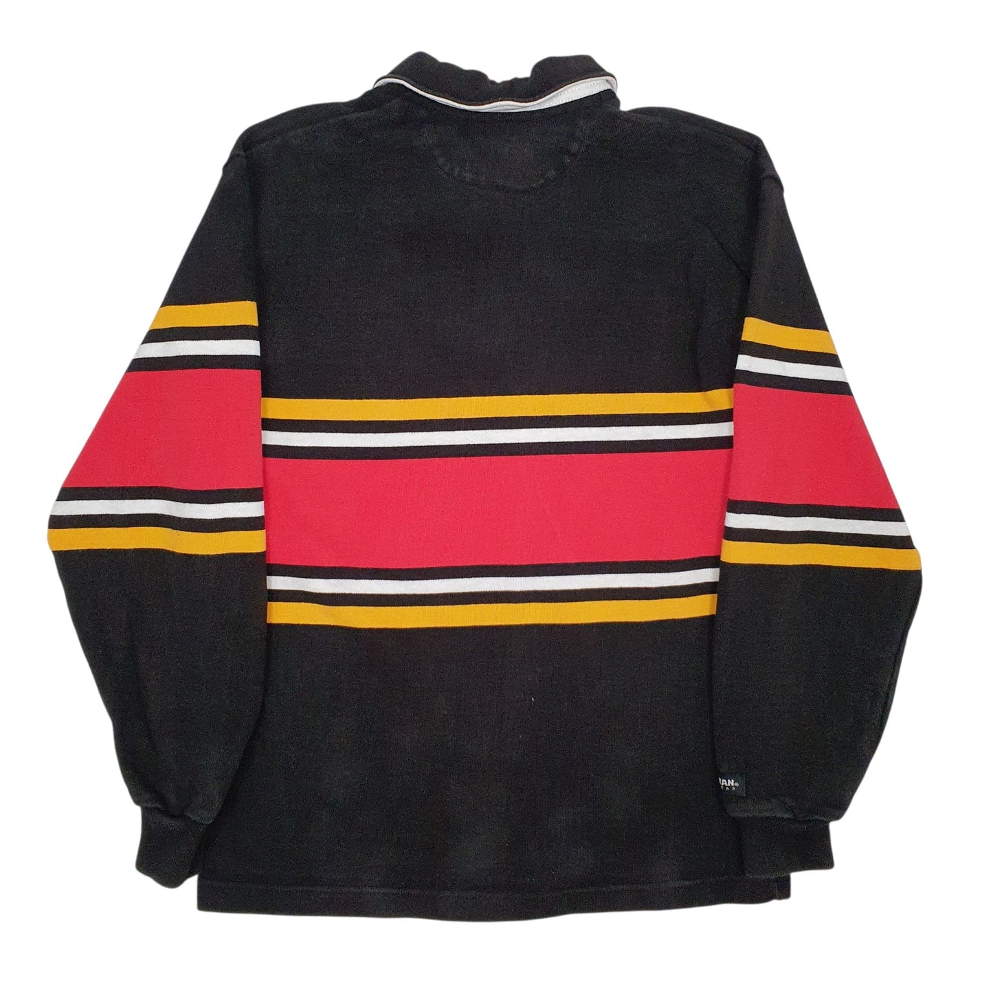 Mens Black Barbarian Rugby Hoodie Polo Shirt