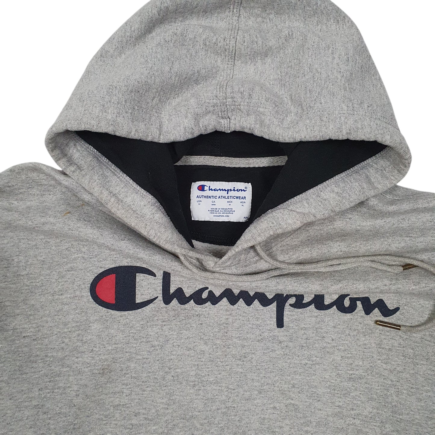 Mens Grey Champion  Hoodie Jumper