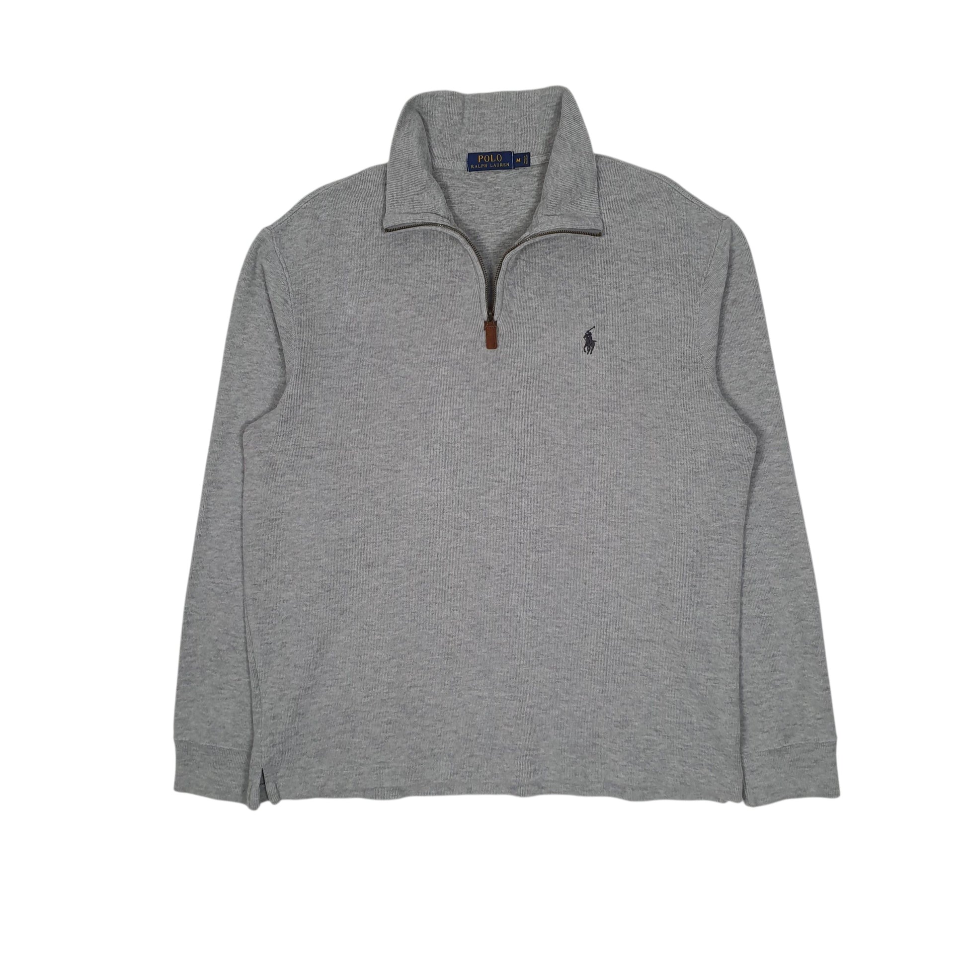 Mens Grey Polo Ralph Lauren  Quarter Zip Jumper