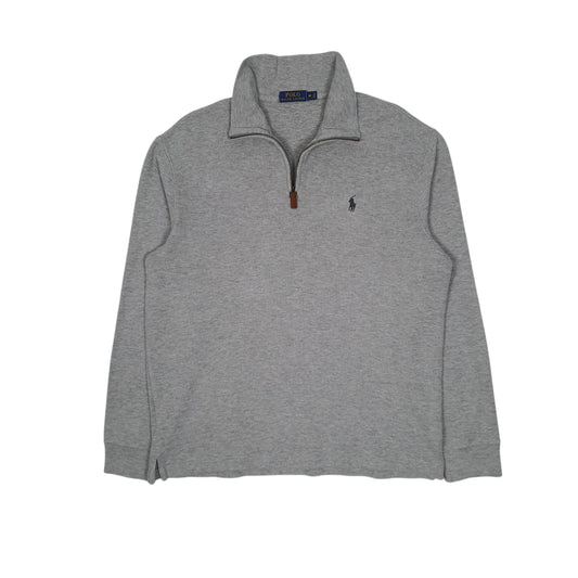 Mens Grey Polo Ralph Lauren  Quarter Zip Jumper