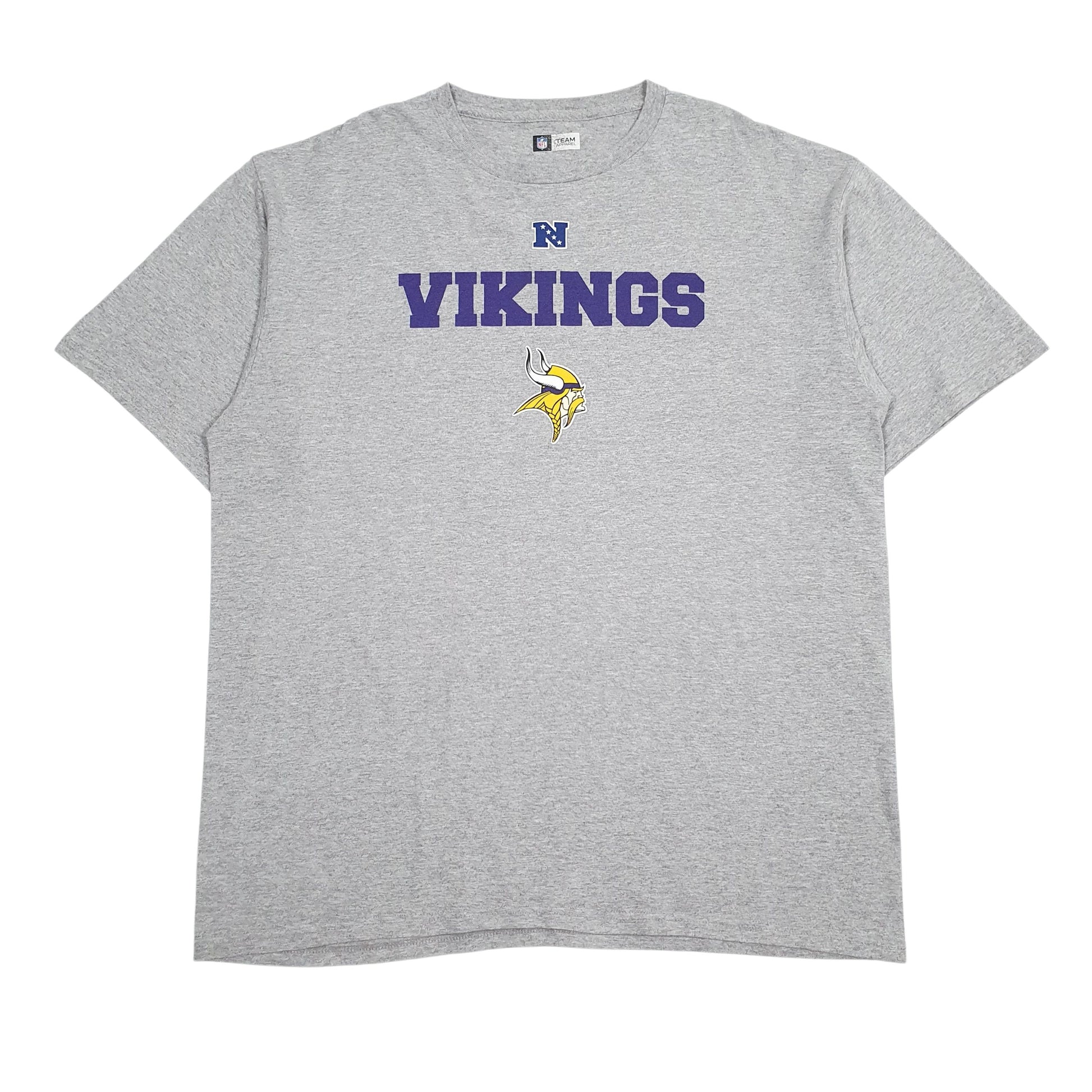 Mens Grey NFL Minnesota Vikings Short Sleeve T Shirt