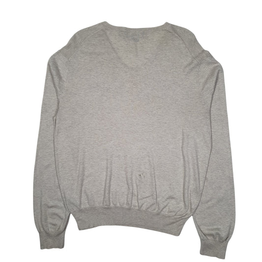 Mens Grey Polo Ralph Lauren Lightweight V Neck Jumper