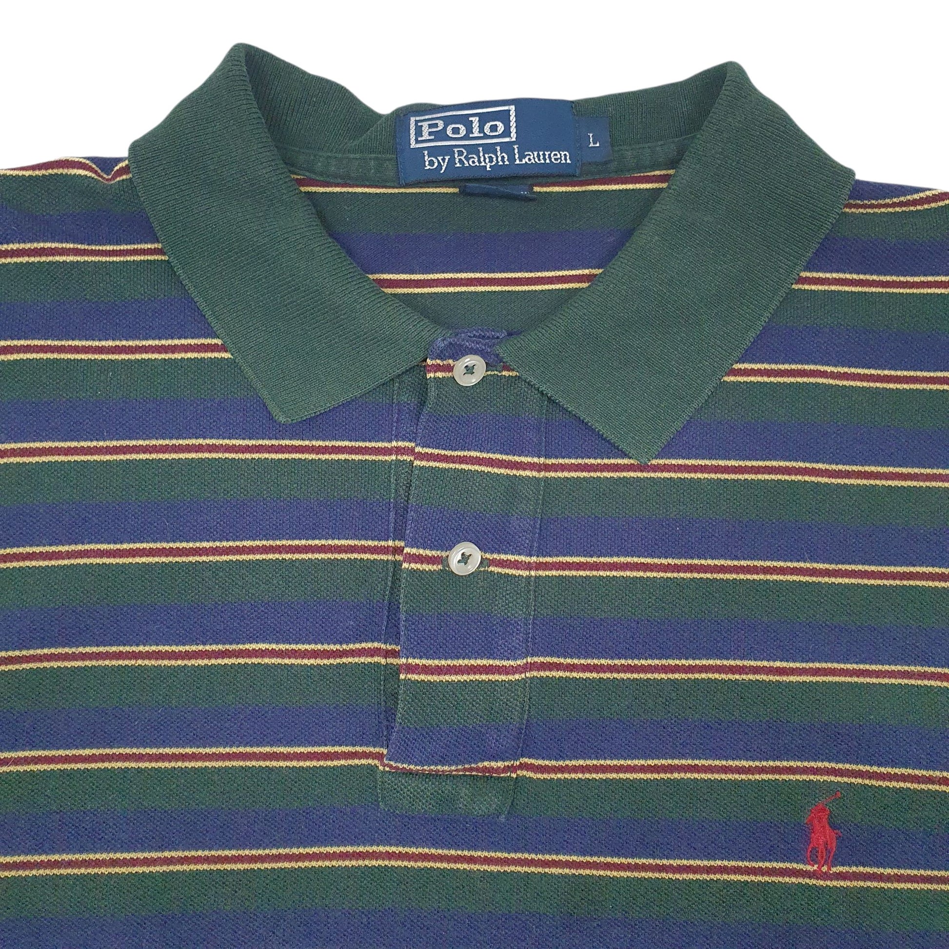 Womens Green Polo Ralph Lauren Croptop  Polo Shirt