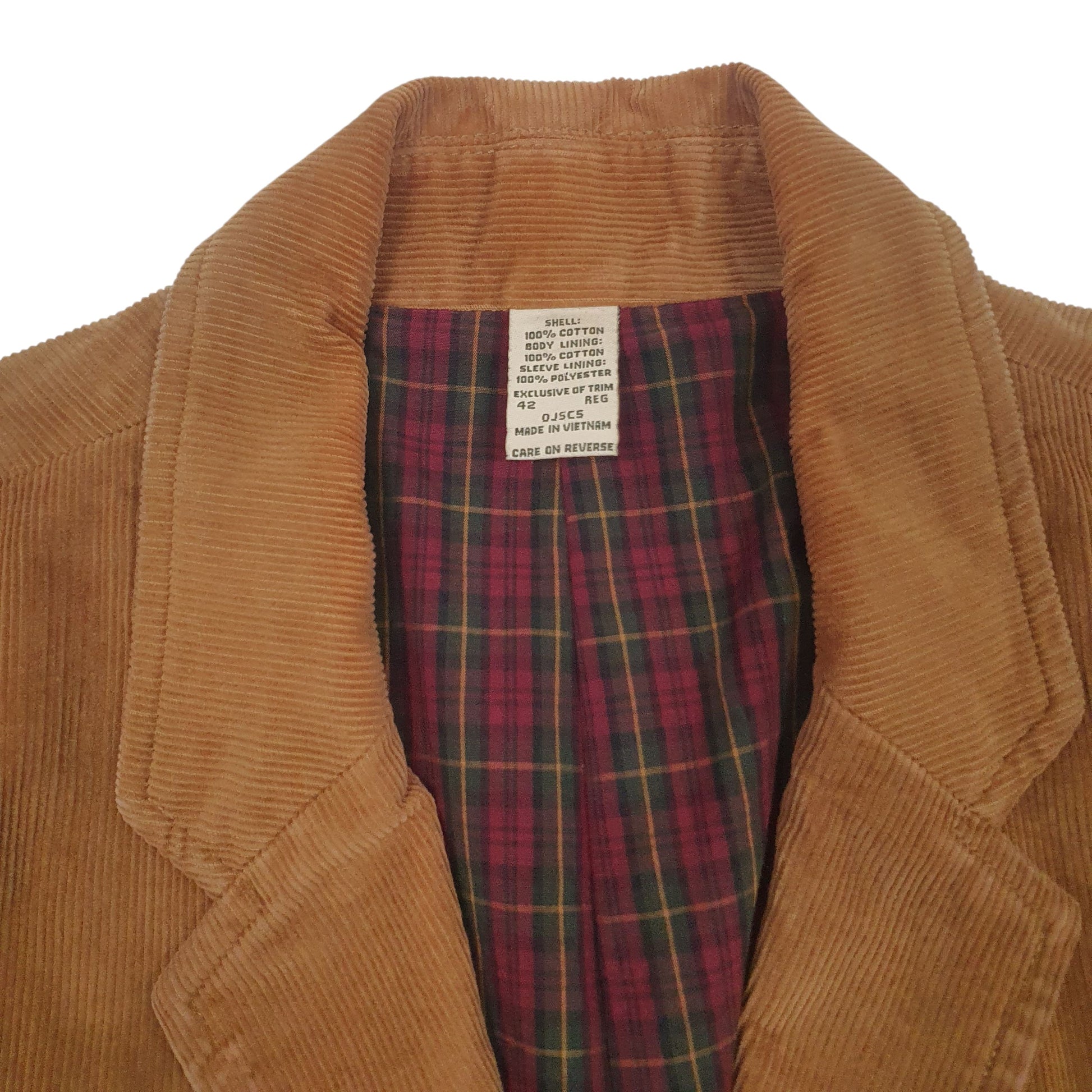 Mens Brown LL Bean Vintage Corduroy  Coat