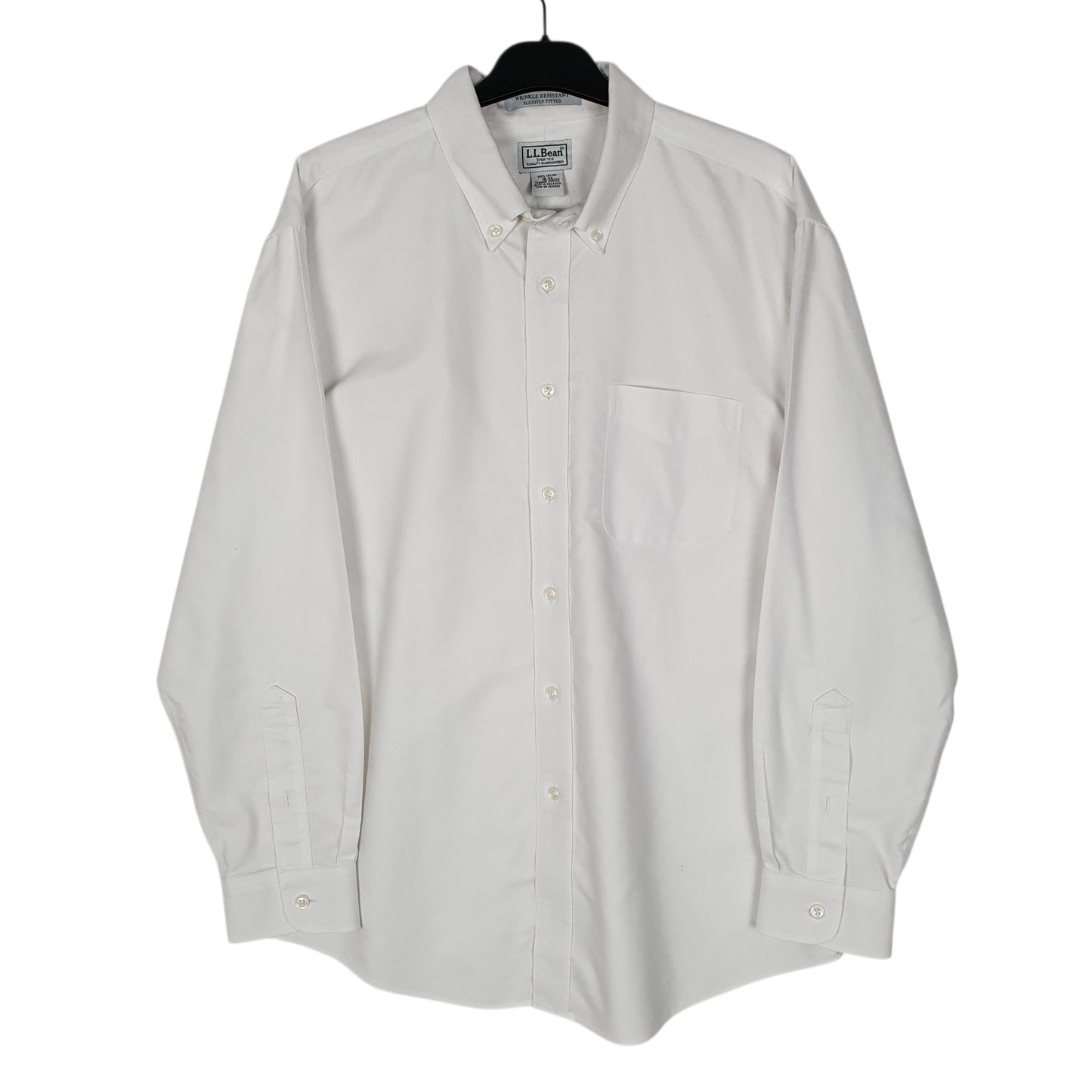 Mens White L.L.Bean  Long Sleeve Shirt