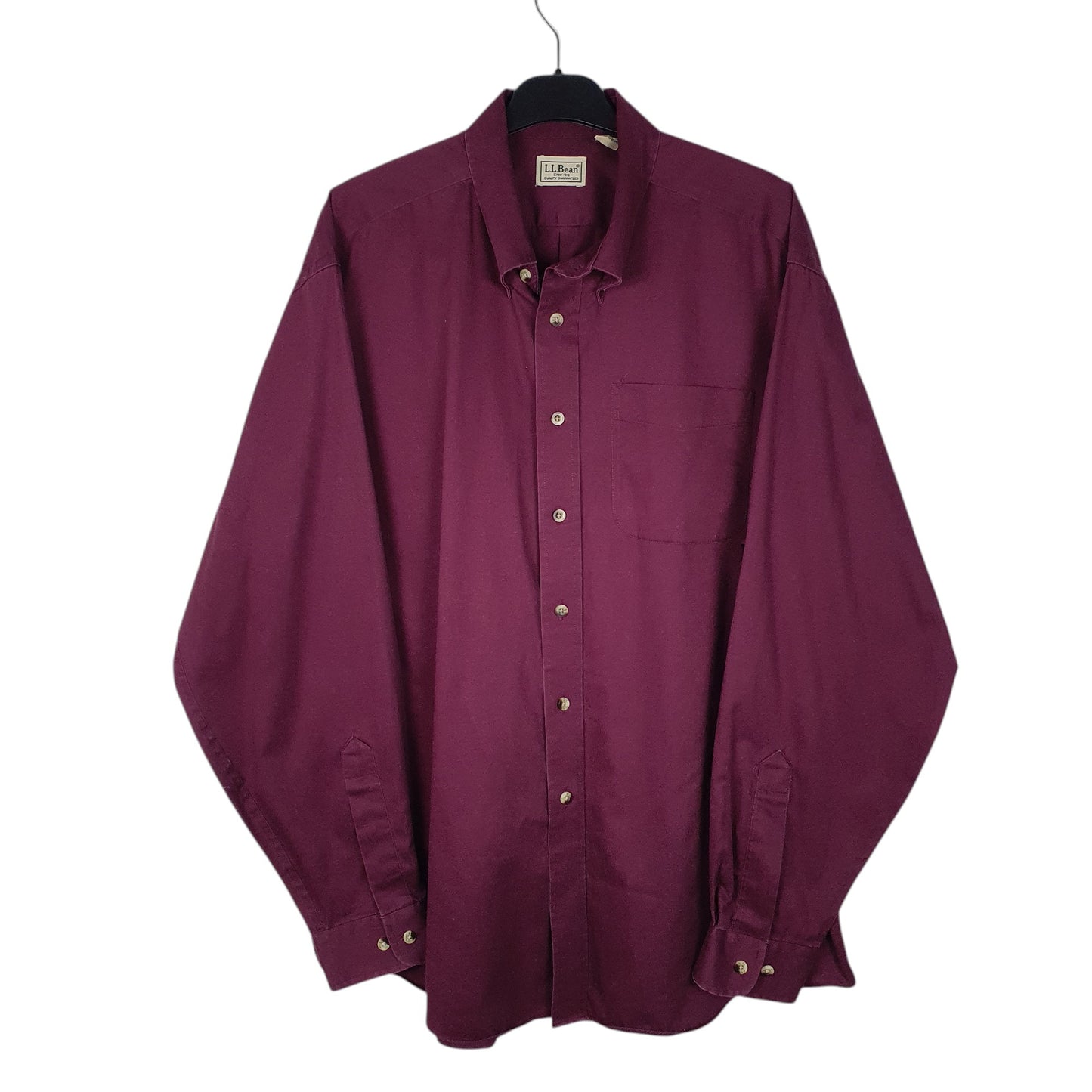 Mens Burgundy L.L.Bean  Long Sleeve Shirt